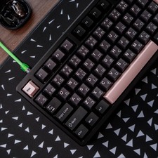 164 Key PBT Doubleshot Translucent Cherry Profile Keycap Set Fits 61/64/87/104 picture
