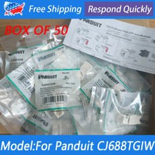 QTY:50 NEW Panduit Gigatx CJ688TGIW Cat6 Network Jack Module White US Shipping picture