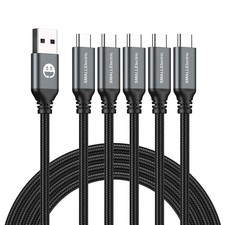USB C Cable 5 Pack 6FT USB A to Type C Fast Charger Cord picture