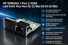 HP 169K0AA 1-Port 2.5GbE LAN RJ45 Flex Port Accessory for HP Z2 Mini G9, Z4 G5 NEW picture