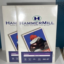 Hammermill Triumph Glossy Inkjet Poster Paper 11x17 80 lb White 10 Sheets 2 pks. picture