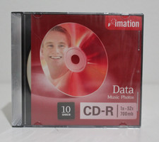 Imation 10 pack CD-R 1x-52x 700MB  Music Photos Data BRAND NEW Factory Sealed picture