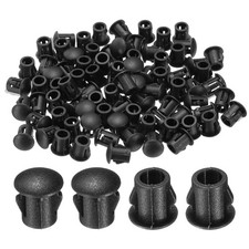 100-PackBlack Hole Plugs, 5mm / 0.2 Inch Plastic Hole Cover Panel Plugs picture