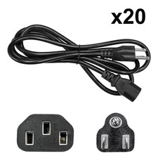 Lot of 20 Computer PC Monitor 3 Prong Power Cord Cable IEC320 18AWG PC COMPUTER picture