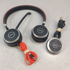 Jabra Evolve 40 Wired Stereo USB Headset HSC017 W/ Controller ENC010 picture