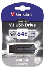 Verbatim Store 'n' Go V3 64 GB USB Stick 49174 Black BRAND NEW picture