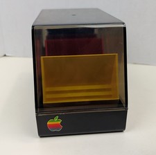 Vintage Apple Rainbow Logo Diskette Floppy Disk Storage Case USA 1980s picture