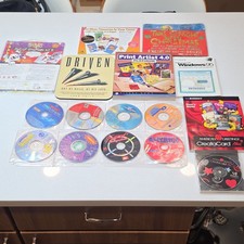 Vintage 90s PC CD-ROM Software Lot Windows 95 Print Artist CreataCard... picture