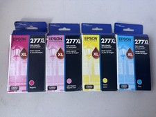 Lot of 4 NEW Epson 277XL Ink Cartridges Light Magenta Yellow Cyan Exp 2024/2025 picture