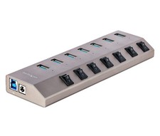 StarTech 7-Port Self-Powered USB-C Hub with Individual On/Off Switches picture