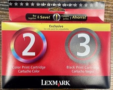 New Lexmark 2 & 3 Color & Black Print Cartridges Ink Combo Pack picture