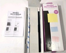 Clear Plastic Monitor Memo Boards Side Panels, 2 Count, Removable, Universal picture