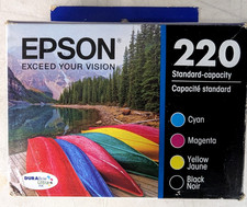 ✨ EPSON 220 C/M/Y/K Ink Cartridge Black and Color 4 Pack C13T293620 - EXP 2025 ✨ picture