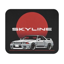 Skyline R32 Mouse Pad – JDM GT-R with Rising Sun Design picture
