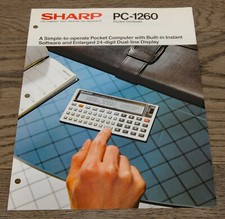 RARE Vintage Original Sharp PC-1260 Pocket Computer Sales/Advertising Brochure picture