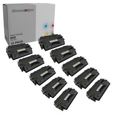 10PK CE505X BLACK Toner for HP 05X High Yield LaserJet P2050 P2055n P2055d P2055 picture