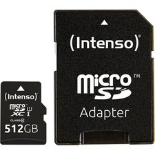 Intenso 3423493 Premium 512GB Class 10 MicroSDXC Card, UHS-I incl. Adapter picture