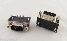 10x D-SUB VGA DB15 15 Pin 3 Rows Male Right Angle PCB Solder Connector Adapter picture