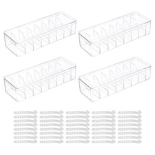 4 Pcs Cable Cord Organizer Storage Box with Lid, Removable Divider & Wire Tie picture