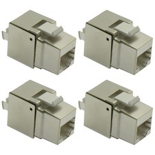 4 Pcs Cat6 RJ45 Ethernet LAN Network Shielded Keystone Jack 110 Punch Down 8P8C picture