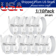 1/10Pack 3/6Ft USB Cable Fast Charger For Apple iPhone 8 6 Plus 11 13 14 Pro Lot picture