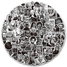 SEMYEIYO 200 PCS Horror Black Stickers and Decals,Horror Movie Sticker  picture