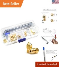 MK8 Brass Nozzle Set - 24 Assorted Sizes for Optimal 3D Printing Performance picture