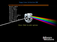 Puppy Linux Collection includes 17 32 & 64bit versions on a single DVD or USB picture