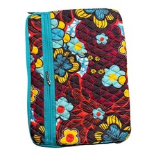 Studio C Quilted Padded Laptop Sleeve Case Cover Blue Teal Floral picture