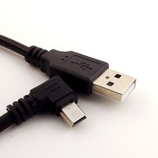5x 1FT Mini USB Male 90 Degree Left Angled to USB 2.0 A Male for Camera Mp4 GPS picture
