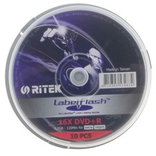 10pcs  Data Video Full Surface Labeling Labelflash DVD+R Blank Disc 4.7GB 120min picture