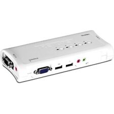 TRENDnet 4-Port USB KVM Switch and Cable Kit With Audio, Manage 4 Computers, U picture