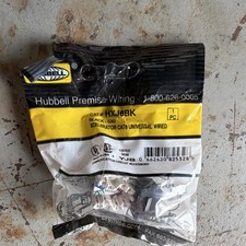 Hubbell HXJ6BK Xcelerator Cat6 Universal Wired Jack Black Cat6 Connector A  picture