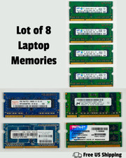 Laptop RAM 15GB Total DDR3 DDR2 SODIMM 2GB 1GB Samsung Hynix Micron 8-Pack picture