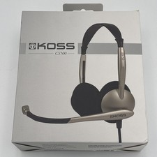 KOSS HEADPHONES CS-100 USB Communication Headset Flexible Boom Microphone NEW picture
