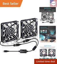 2-Pack High Airflow 60mm x 10mm USB Fans - Efficient Cooling for Devices picture