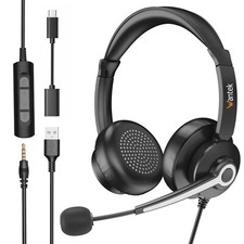 Wantke USB/3.5mm Wired Headset w/Mic for PC/Laptop,Headset w/Noise-Cancelling picture