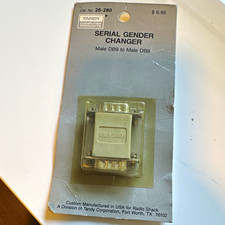 Tandy DB9 Male to DB9 Male Serial Gender Changer Adapter Gray 26-280 picture