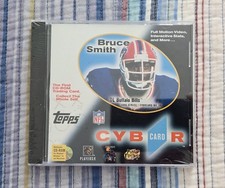 Topps CybrCard Cyber Card CD ROM Bruce Smith NFL PC Windows 3.1 95 Macintosh New picture