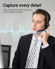 HW02 USB Computer Headset with Microphone Noise Cancelling Wired for PC Over-Ear picture
