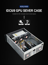Lianli 8 GPU server case mining AI 4U Rack Mount 8GB + 3300W Power Supply USA picture