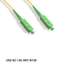 Kentek 10 Meter SC/SC APC OS2 9 /125 Simplex Single-Mode Fiber Optic Cable OFNR picture