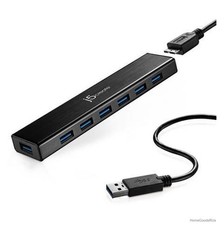 USB 3.0 Hub 7 Port SuperSpeed 5Gbps Aluminum Fast Charging Data Transfer picture