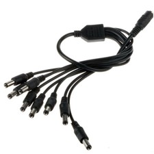 DC 8-Way CCTV Power Supply Splitter Cable Cord Lead 2.1mm x 5.1mm 9V and 12V PSU picture