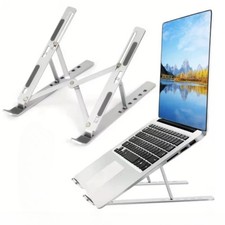 Adjustable Aluminum Laptop Stand - 6-Level Height, Foldable & Portable Design picture