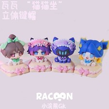 Valorant Cat-Sitting Resin Artisan Keycap Cute Chibi Clove/Sage/Omen/Neon Gift picture