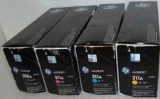 4 X New Genuine HP Laserjet  3700 Toner HP 311A Q2670A Q2681A Q2682A Q2683a picture