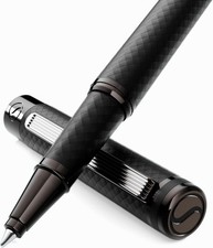 Rollerball Pen All Black Luxury Metal Schmidt Ink Refill Scriveiner Stunning picture