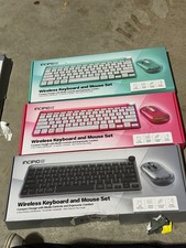 Wireless Translucent Slim Keyboard And Mouse Set 2.4 GHz for PC or Mac BNIB picture