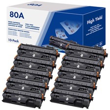 1-10x CF280A Fits for HP 80A Toner Laserjet Pro 400 M401d M401dne MFP M425dw lot picture